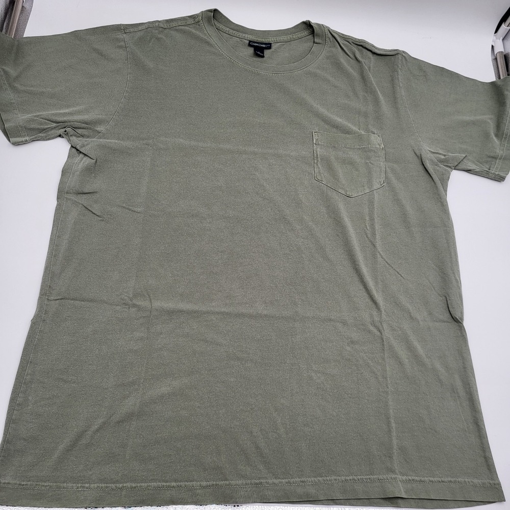 Vintage Cherokee Sun Faded Distressed Pocket T Shirt • Sz Large Green
